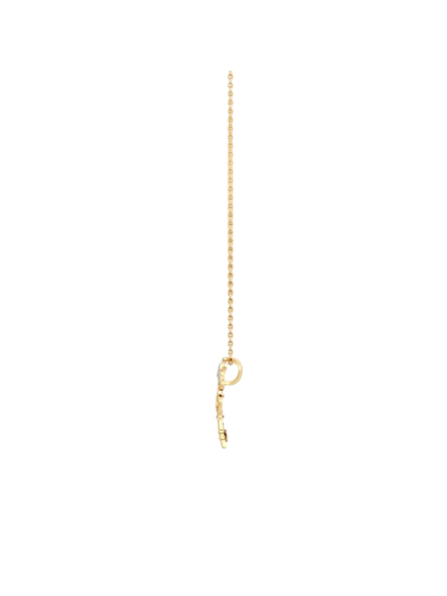Trendy Trishul Design 925 Sterling Silver CZ Stone Gold Plated Pendant With Chain For Women By Kesardeep